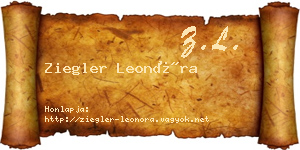 Ziegler Leonóra névjegykártya